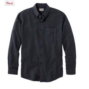 LL Bean Wicked Good Flannel Shirt Houndstooth Charcoal Heather NWOT